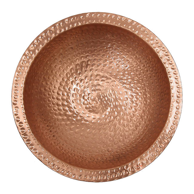 Hammered Copper Bird Bath w/Stake & Solar Fountain Pump