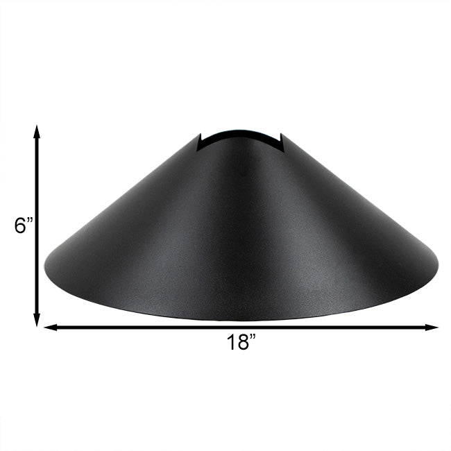 Achla Post Mounted Squirrel Baffles, Black, 18" dia., 2 Pack