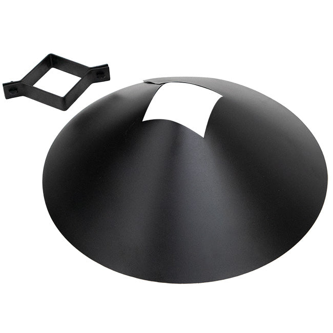Achla Post Mounted Squirrel Baffles, Black, 18" dia., 2 Pack