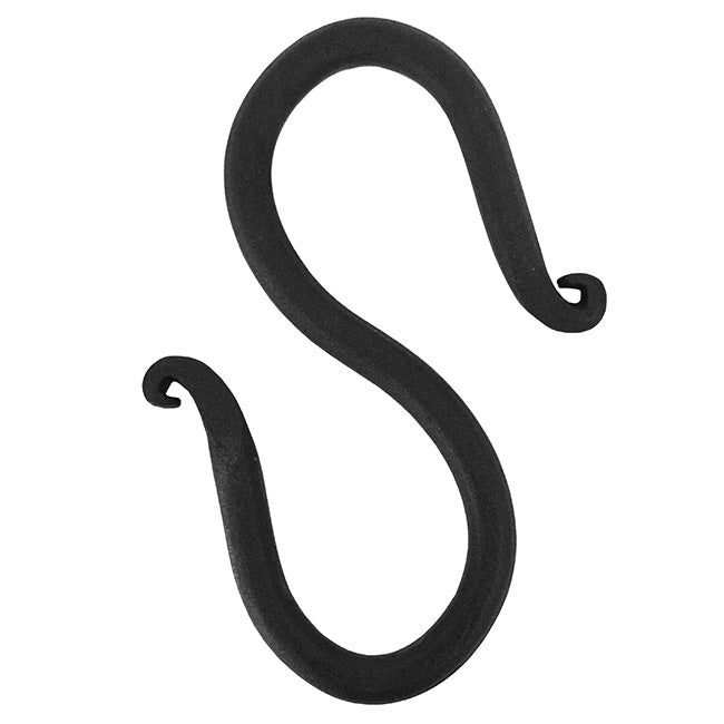 Achla Wrought Iron "S" Hooks, Black, 4.5", Pack of 3