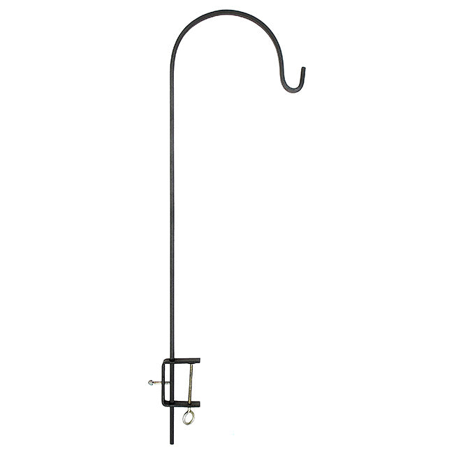 Achla Adjustable Deck Rail Shepherd's Hooks, Black, 2 Pack