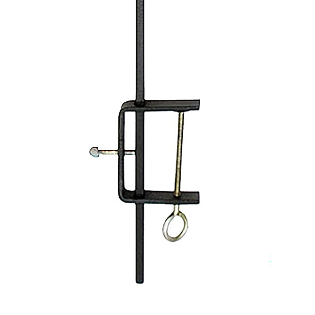 Achla Adjustable Deck Rail Shepherd's Hooks, Black, 2 Pack