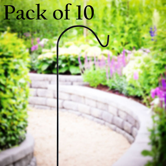 American GardenWorks Floral Basket Hangers, Black, 10 Pack