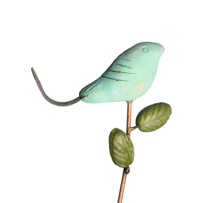 Ancient Graffiti Bird Plant Picks, Teal and Spice