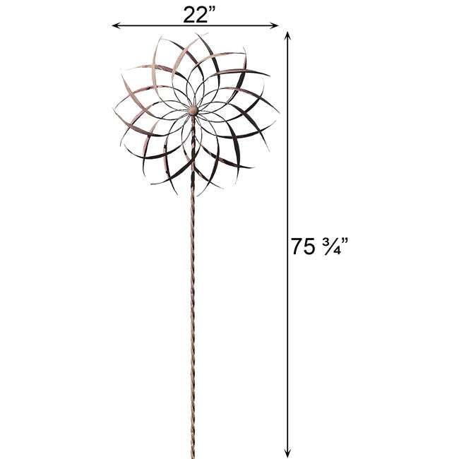 Ancient Graffiti Kinetic Pinwheel Spinners, Brown, Set of 2