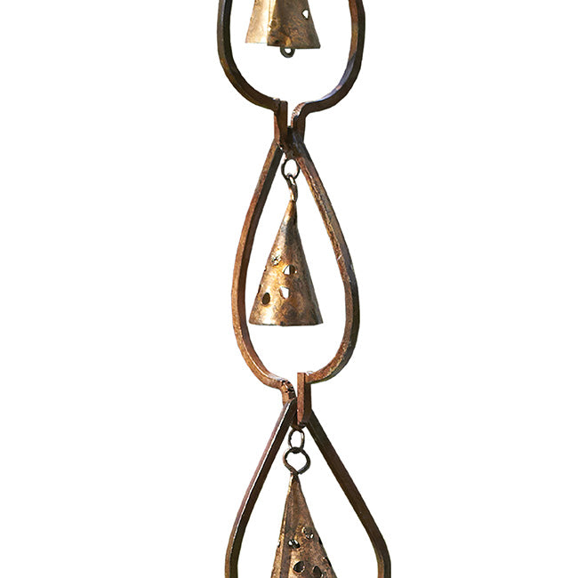 Ancient Graffiti Aspen Leaf and Bell Rain Chains, Pack of 2