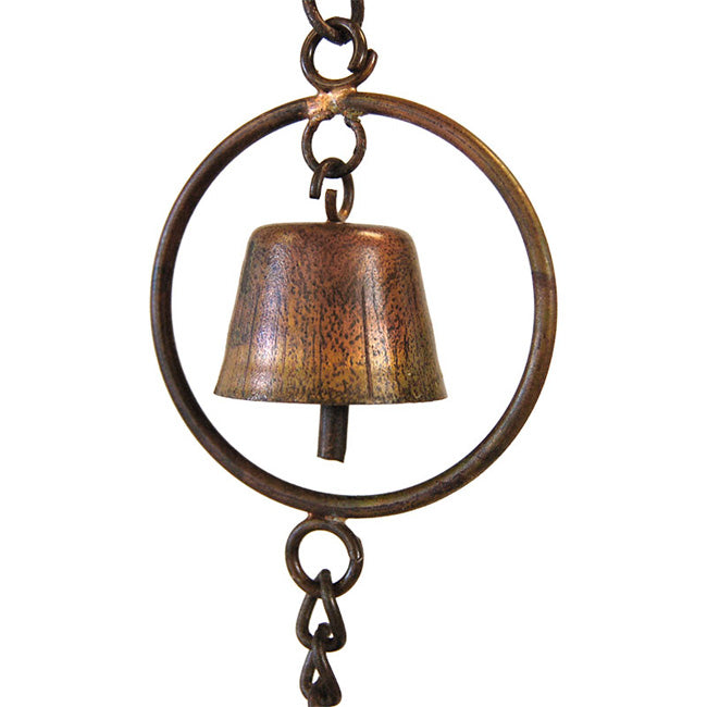 Ancient Graffiti Pine Cones and Bells Rain Chains, Pack of 2