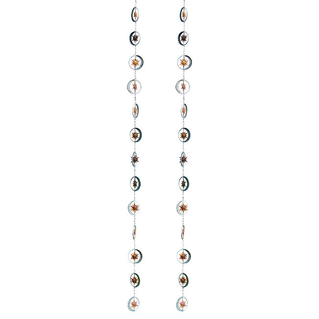 Ancient Graffiti Sun and Moon Rain Chains, Pack of 2
