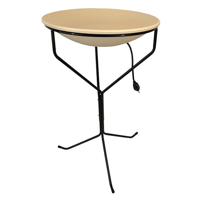 Heated Bird Bath with Metal Stand and 25' Lock-N-Dry Cord