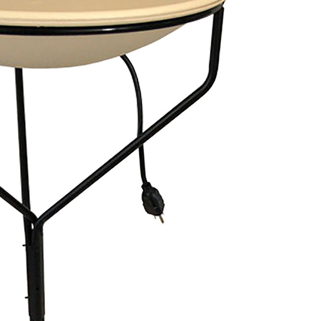 Heated Bird Bath with Metal Stand and 25' Lock-N-Dry Cord