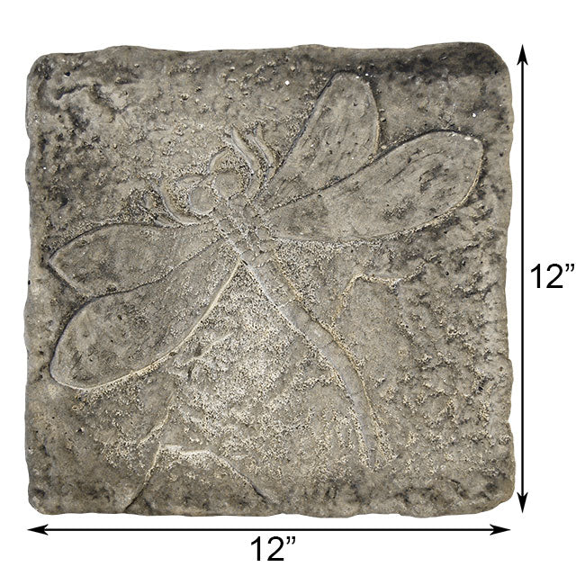 Athens Dragonfly Stepping Stones, Pre Aged, Pack of 2