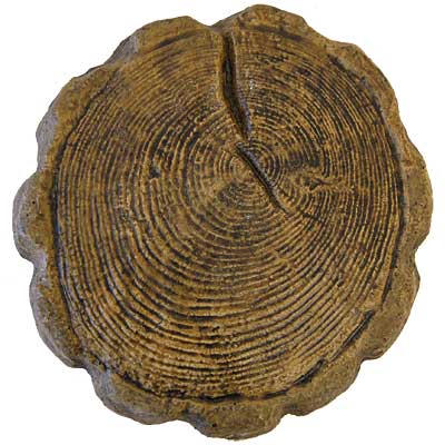 Athens Small Log Stepping Stones, Espresso, Pack of 2
