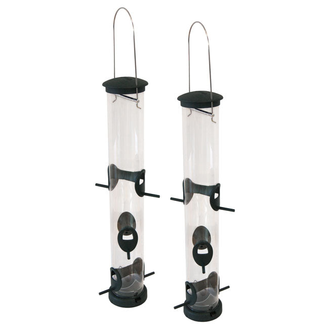Aspects Quick-Clean Seed Tube Bird Feeders, Spruce, 2 Pack