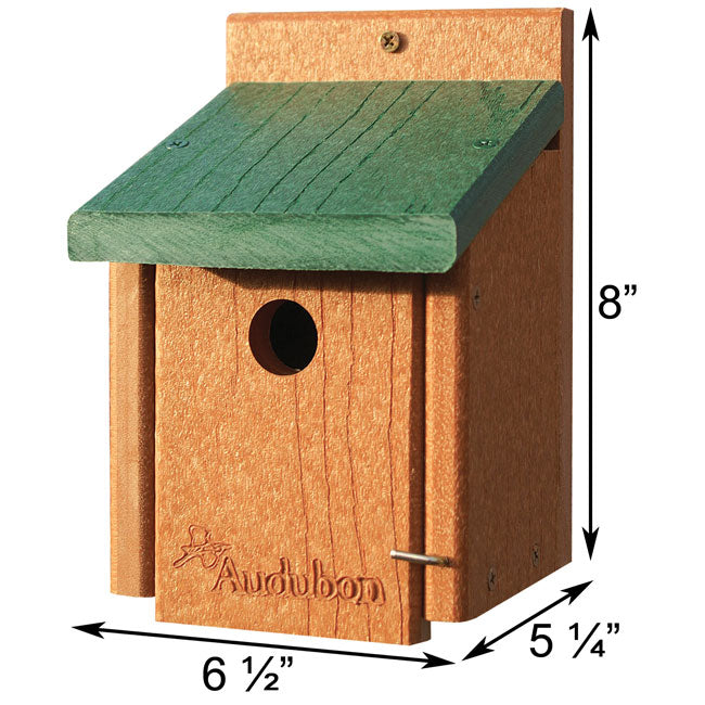 Audubon Recycled Plastic Wren Houses, Pack of 4