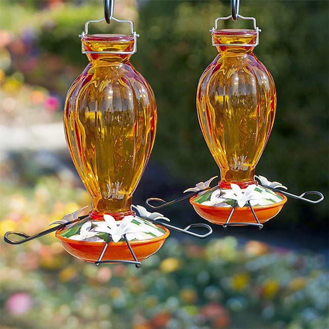 Audubon Fluted Glass Oriole Feeders, 20 oz. each, Pack of 2