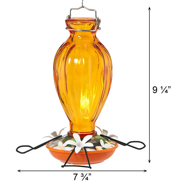 Audubon Fluted Glass Oriole Feeders, 20 oz. each, Pack of 2