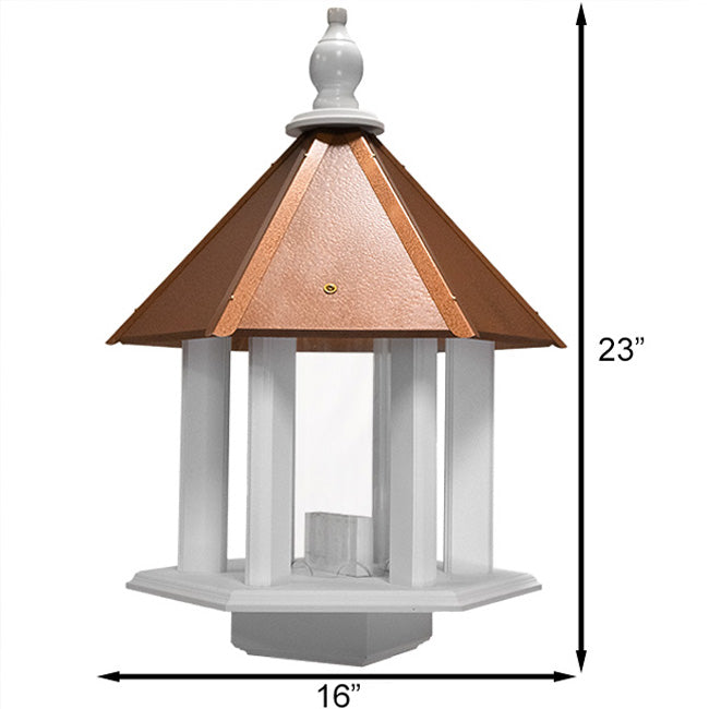 Deluxe Azalea Bird Feeder & Decorative Mounting Post Package