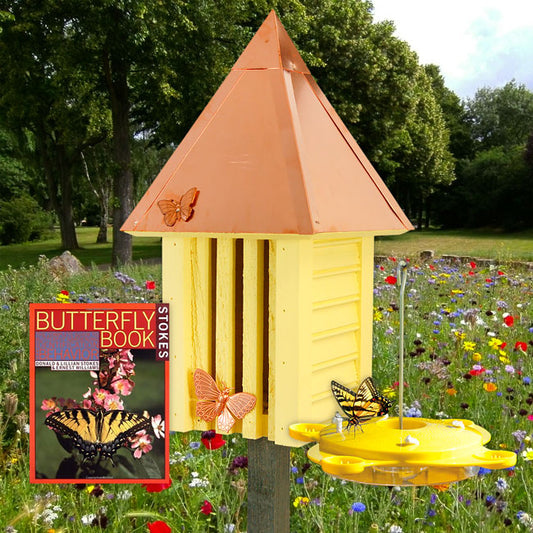 BestNest Flutterbye Butterfly House with Feeder and Book