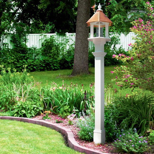 Deluxe Azalea Bird Feeder & Decorative Mounting Post Package