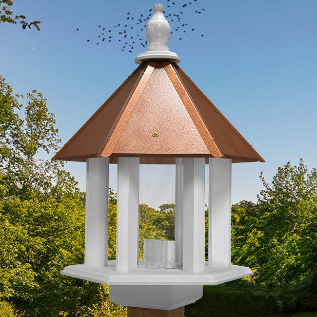 Deluxe Azalea Bird Feeder & Decorative Mounting Post Package