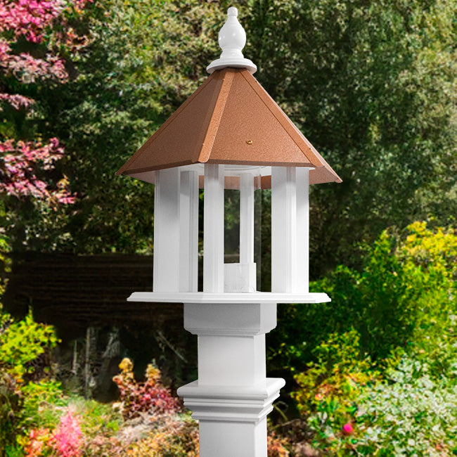 Deluxe Azalea Bird Feeder & Decorative Mounting Post Package