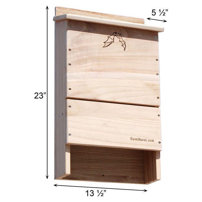 BestNest Triple-Celled Bat House w/ Two Bat Exclusion Tubes