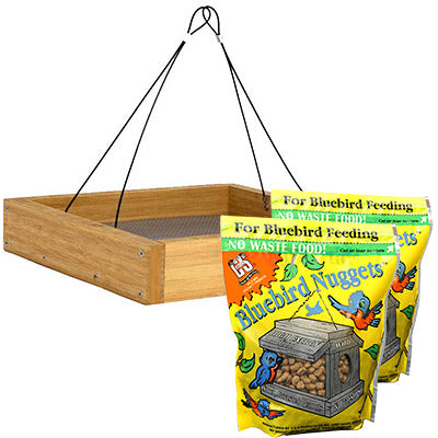 Nature’s Way Bamboo Tray Feeder with Bluebird Nuggets