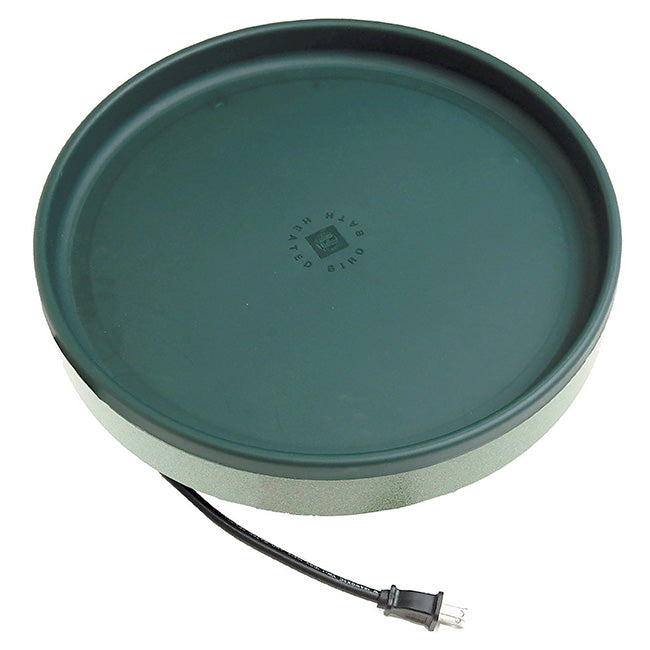 3-IN-1 Heated Bird Bath w/Cord Connector & Cleaner, Green