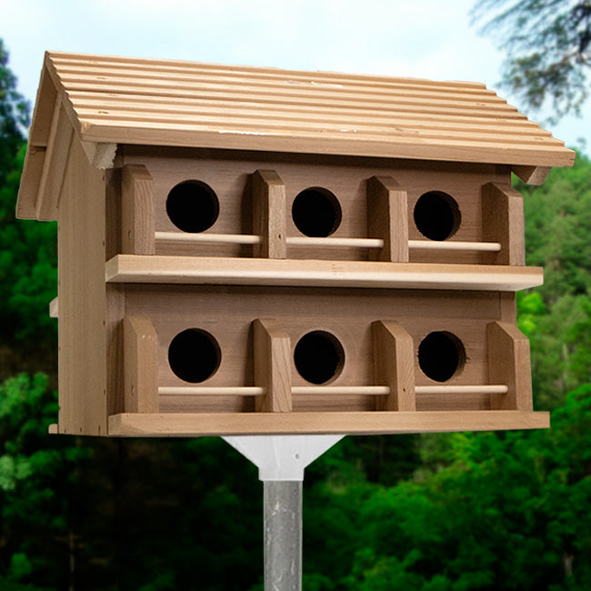 Heath Cedar Round Entry Purple Martin House Package