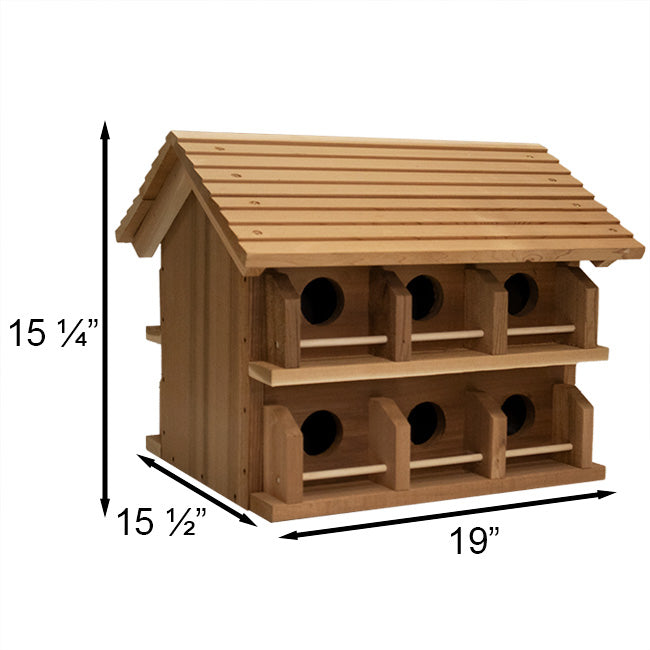 Heath Cedar Round Entry Purple Martin House Package
