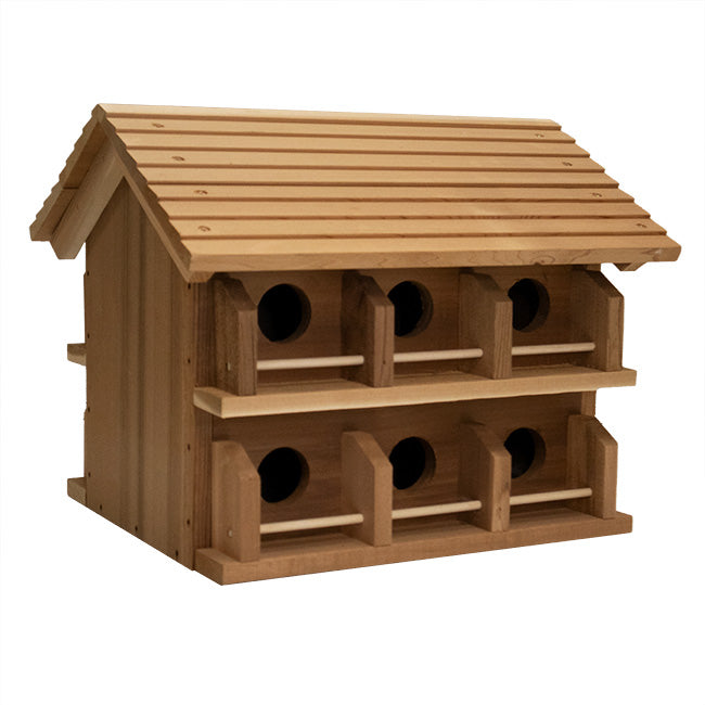 Heath Cedar Round Entry Purple Martin House Package