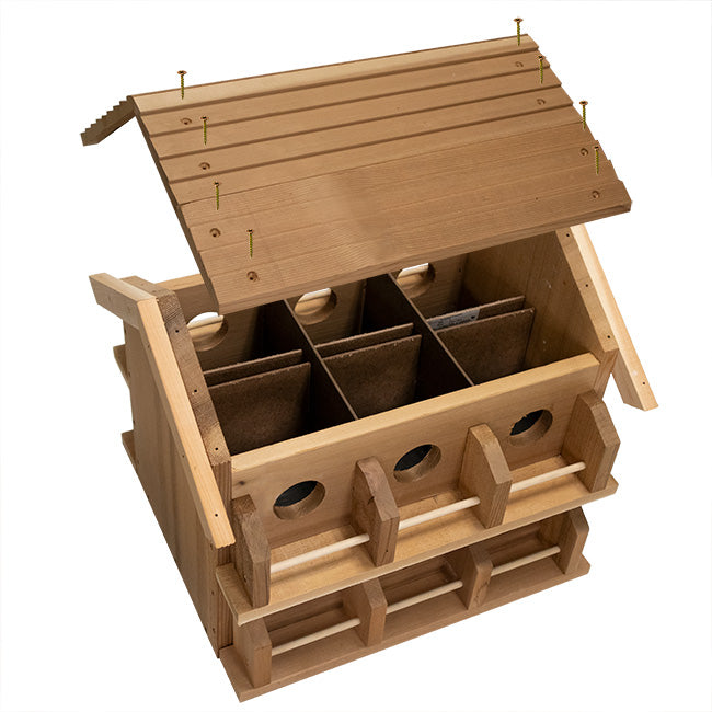 Heath Cedar Round Entry Purple Martin House Package