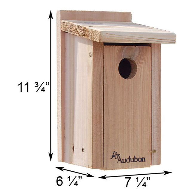 Audubon Cedar Bluebird House with Pole and Hole Protector