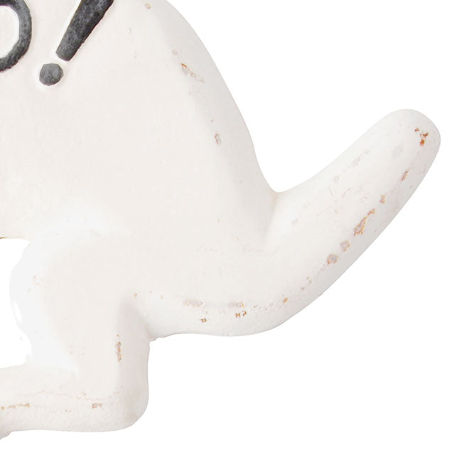 Esschert Design Cast Iron "NO!" Pooping Yard Sign, Wht, 3 Pk