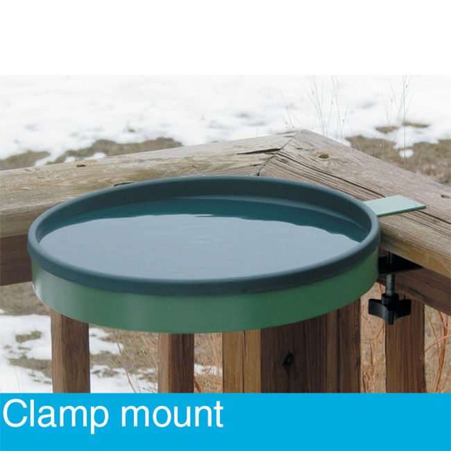 3-IN-1 Heated Bird Bath w/Cord Connector & Cleaner, Green