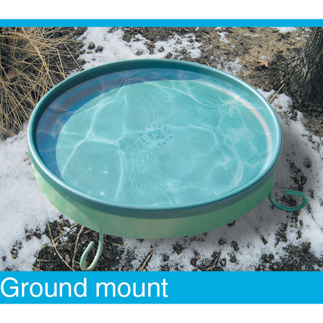 3-IN-1 Heated Bird Bath w/Cord Connector & Cleaner, Green