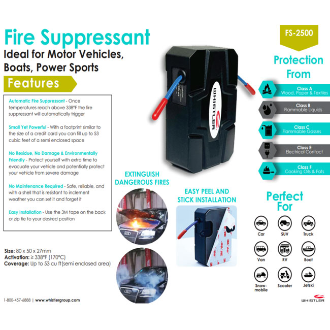 Whistler Multi-Purpose Fire Suppressants, Pack of 6