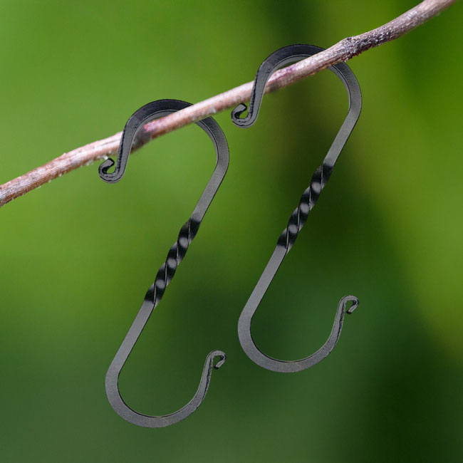 Gardman Garden "S" Hooks, Black, 6.5"L, Pack of 2