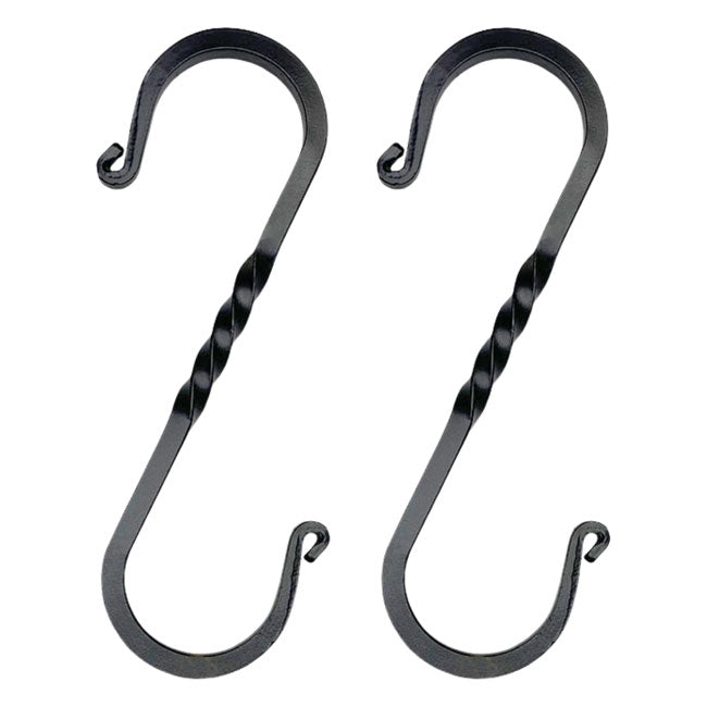 Gardman Garden "S" Hooks, Black, 6.5"L, Pack of 2