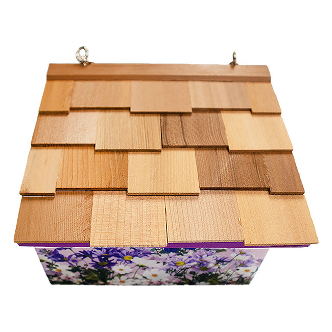 Home Bazaar Hanging Wren House, Spring Bouquet Print