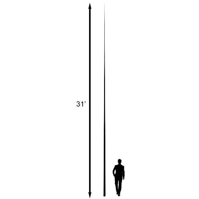 Jackite Fiberglass Telescoping Kite Poles, 31', Pack of 2