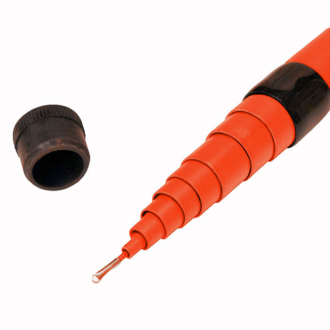 Jackite Fiberglass Telescoping Poles, Orange, 31', Pack of 2