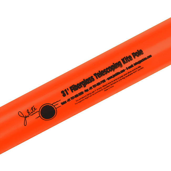Jackite Fiberglass Telescoping Poles, Orange, 31', Pack of 2