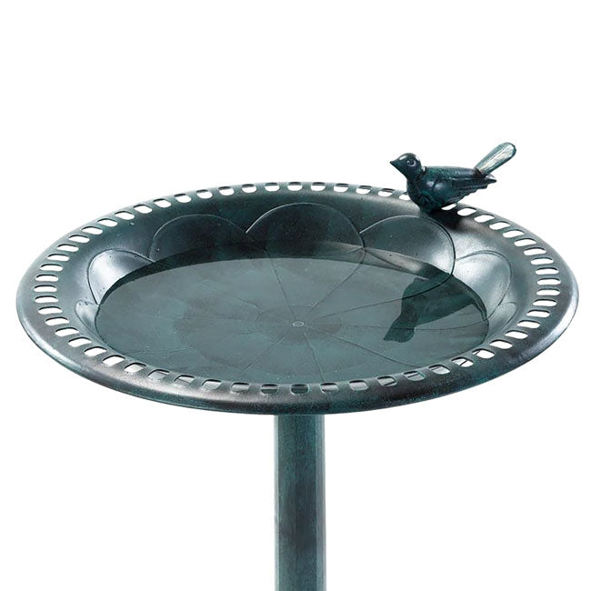 Emerald Standing Bird Bath w/Solar Fountain by Prime Retreat