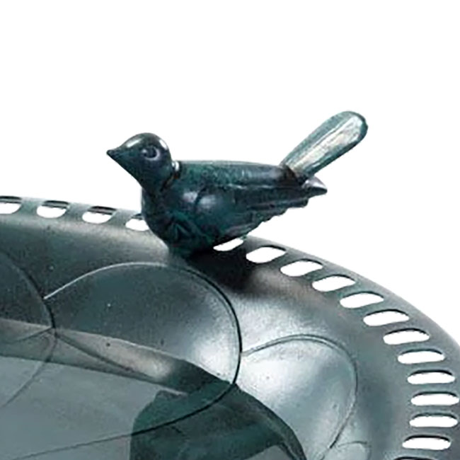 Emerald Standing Bird Bath w/Solar Fountain by Prime Retreat