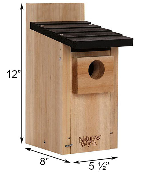 Nature's Way Cedar Traditional Bluebird Houses, Pack of 4