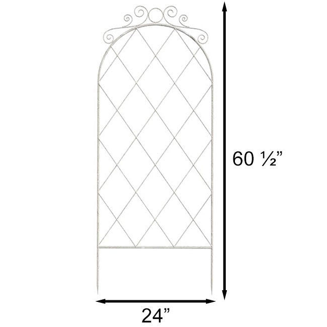 Panacea French Country Scroll Trellises, Aged White, 3 Pack