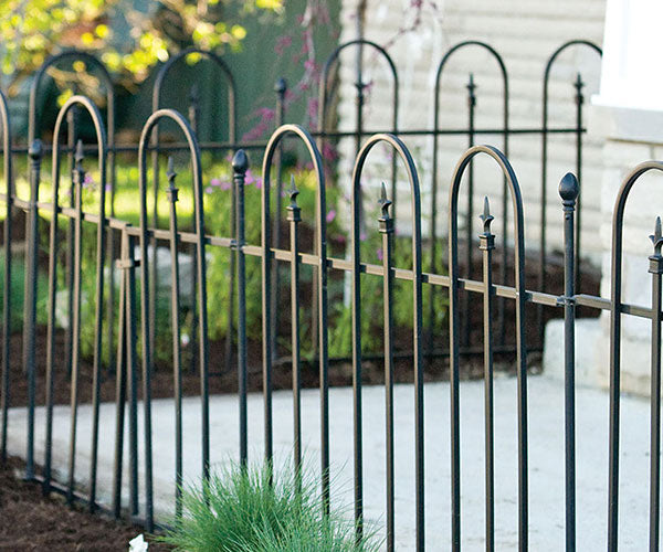 Panacea Triple Arch Garden Fence Sections, 48"W, Pack of 4