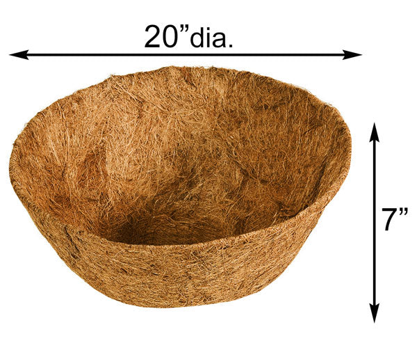 Panacea Round Coco Fiber Liners, 20" dia., Pack of 12