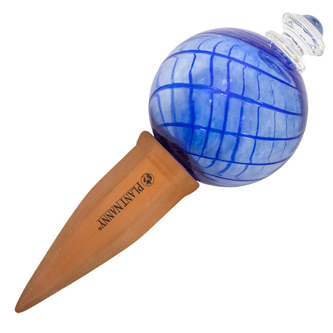 Plant Nanny Spiral Watering Globes, 12 oz., Blue, Pack of 2